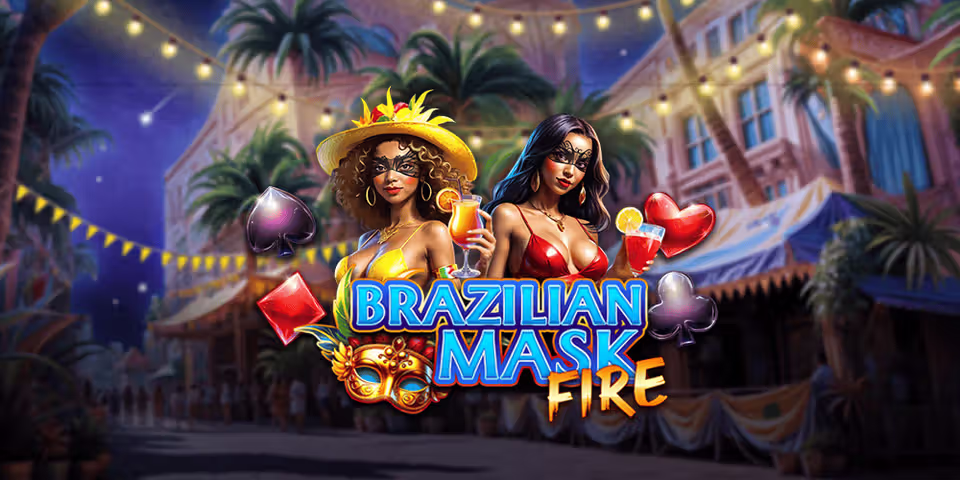 Brazilian Mask Fire casino game by 18 Peaches