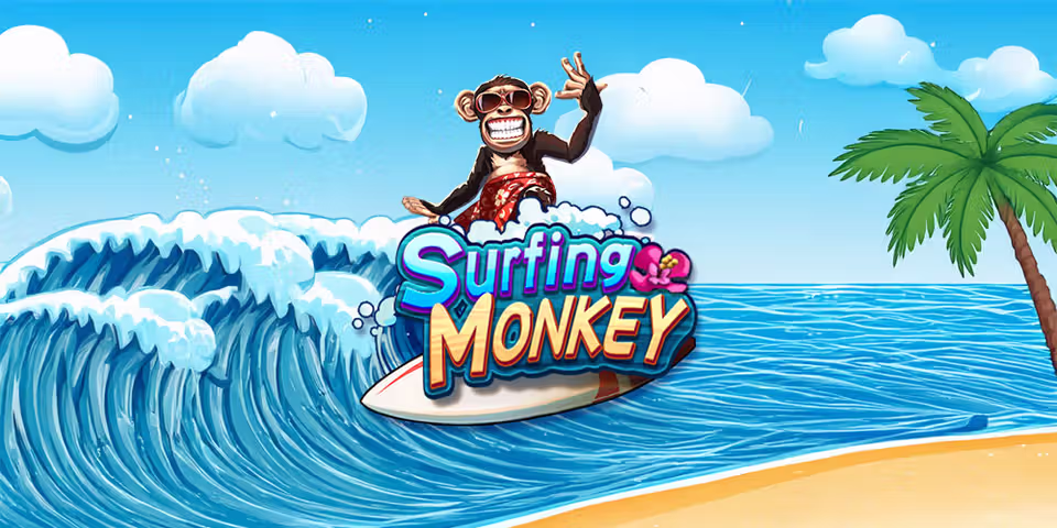 Surfing Monkey by 77 Gaming, available for your casino platform