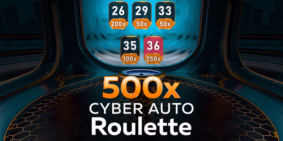 500x Cyber Auto Roulette by 7Mojos Live, available for your casino platform