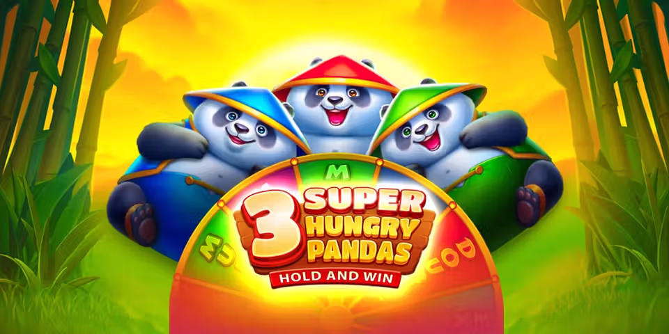 3 Super Hungry Pandas: Hold and Win by BNG, available for your casino platform
