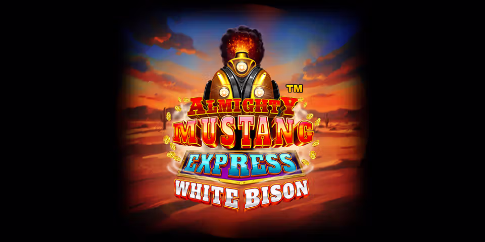 Almighty Mustang Express White Bison by Blueprint, available for your casino platform