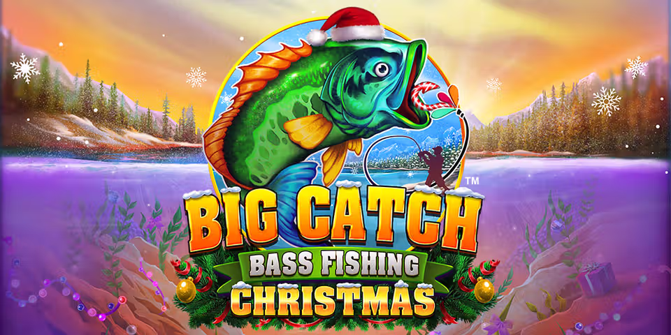 Big Catch Bass Fishing Christmas by Blueprint, available for your casino platform