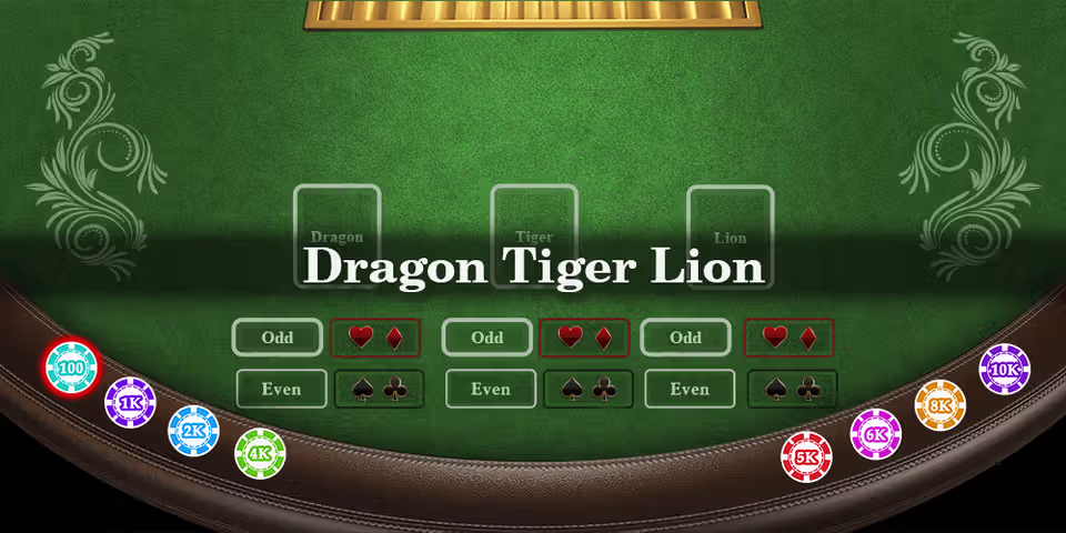 Dragon Tiger Lion by Brino Games, available for your casino platform