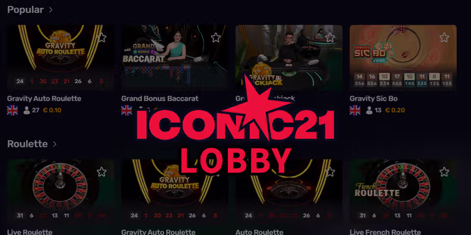 ICONIC21 Lobby by ICONIC21, available for your casino platform