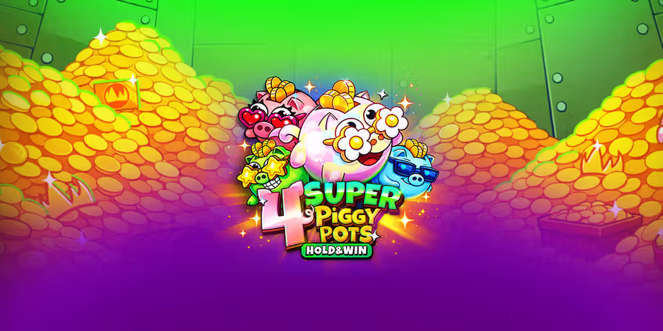 4 Super Piggypots: Hold & Win by Clawbuster, available for your casino platform