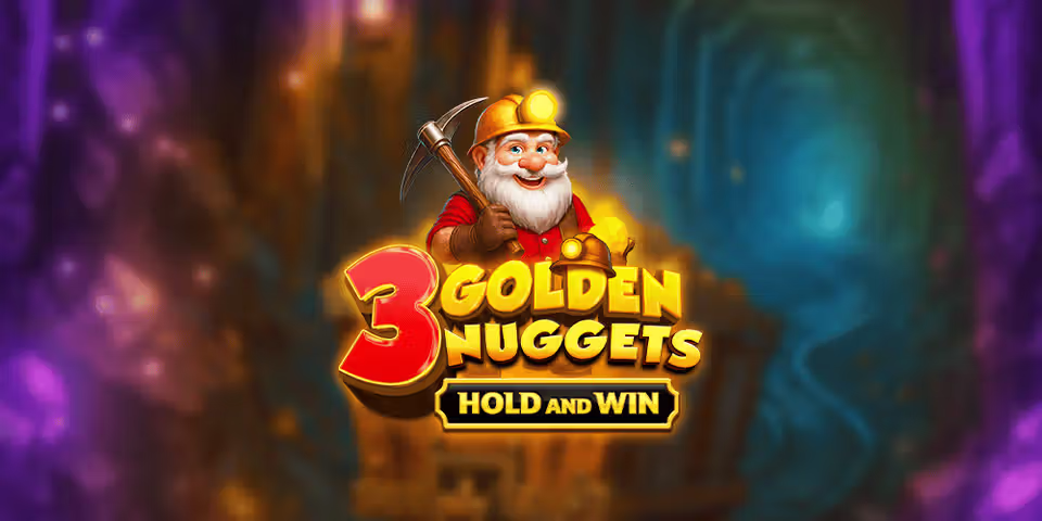 3 Golden Nuggets - Hold and Win by Dragon Gaming, available for your casino platform