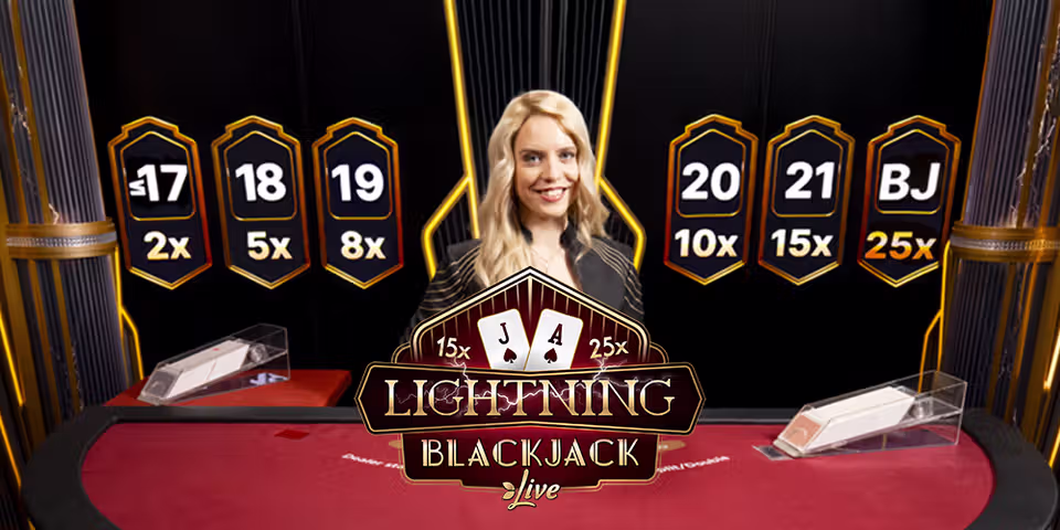 Lightning Blackjack by Evolution, available for your casino platform