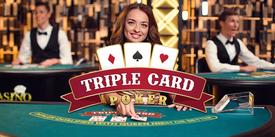 Triple Card Poker by Evolution, available for your casino platform