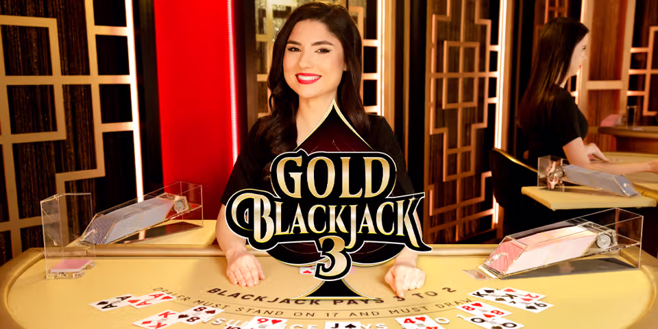 Gold Blackjack 3 by Ezugi, available to add to your casino platform