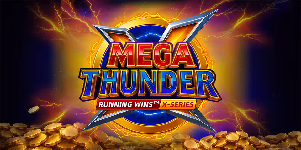 Mega Thunder: RUNNING WINS™ X-series by Fugaso, available for your casino platform