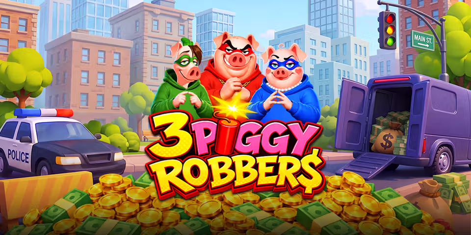 3 Piggy Robbers by Gamebeat, available for your casino platform