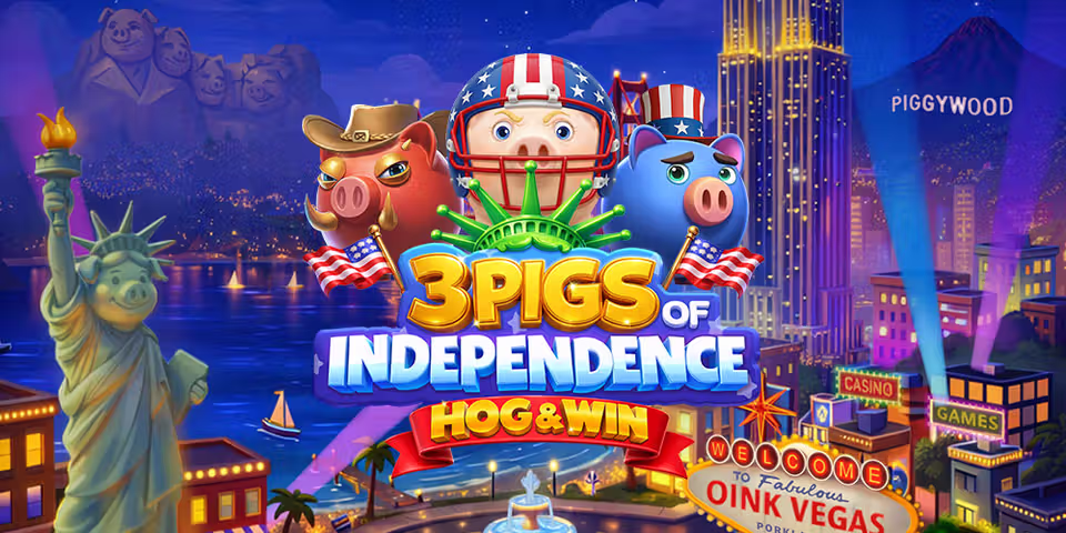 3 Pigs of Independence - Hog & Win by Gaming Corps, available for your casino platform