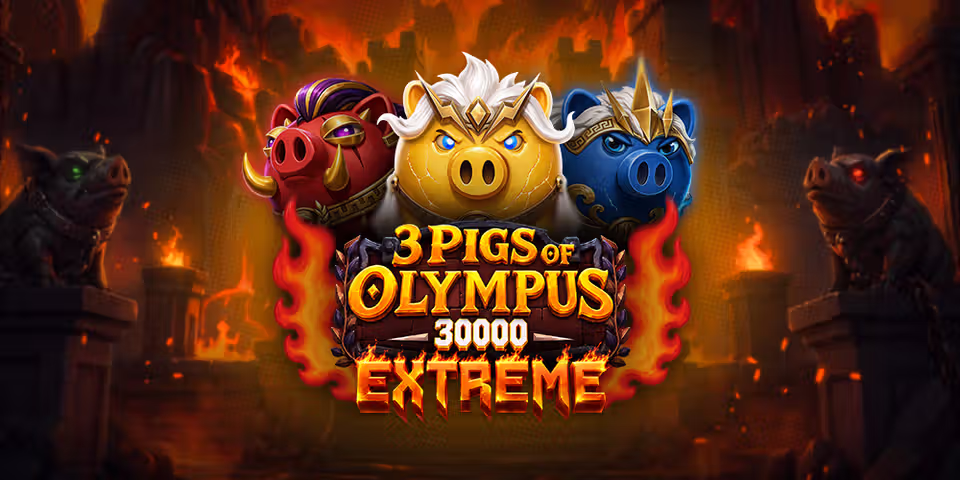 3 Pigs of Olympus 30,000 Extreme by Gaming Corps, available for your casino platform