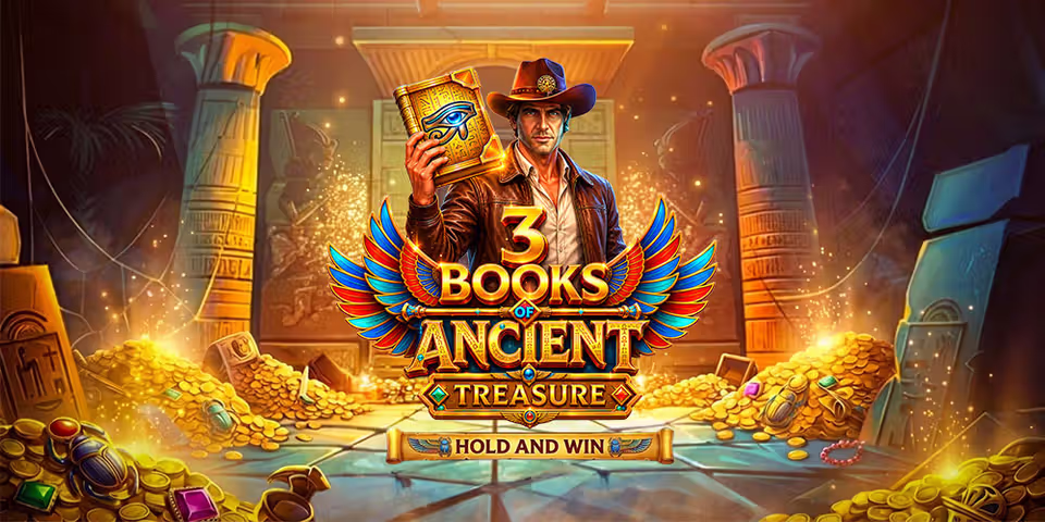 3 Books Of Ancient Treasure Hold and Win by GameTimeTec, available for your casino platform