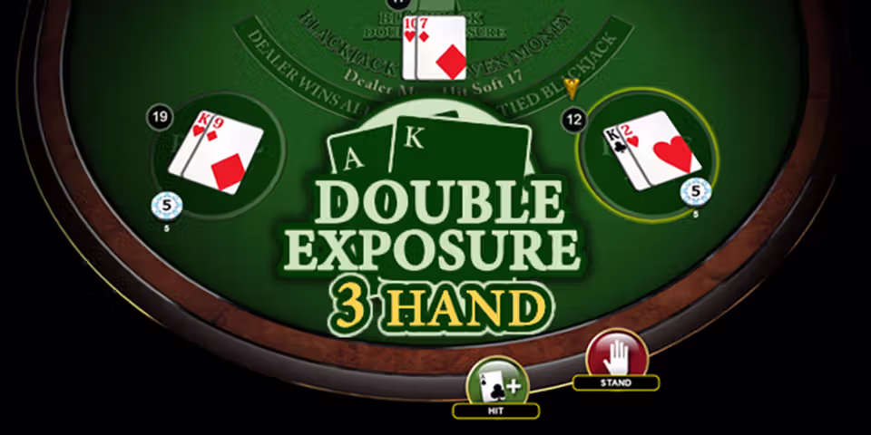3 Hand Blackjack Double Exposure by Habanero, available for your casino platform