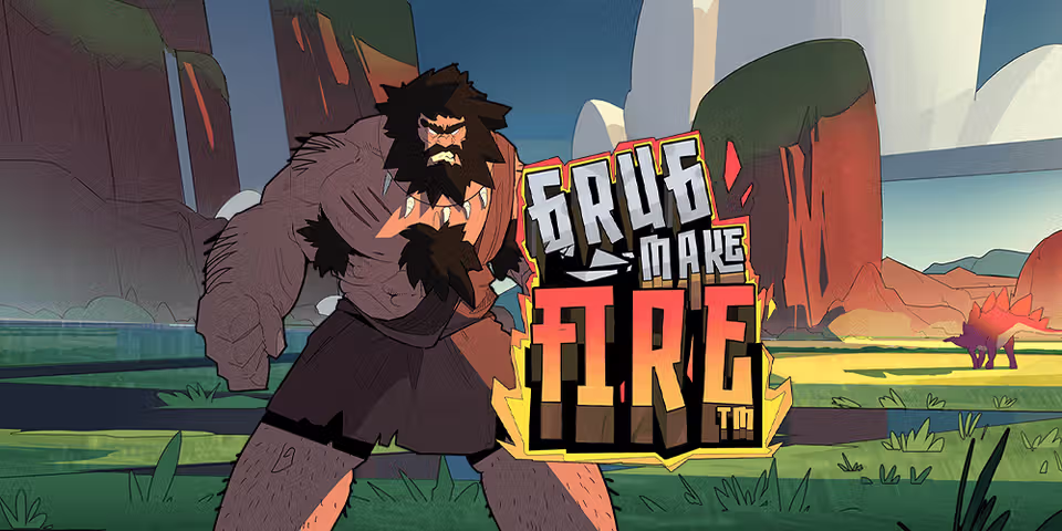 Grug Make Fire by Hacksaw, available for your casino platform