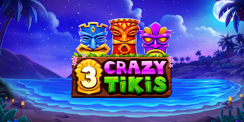 3 Crazy Tikis by Iron Dog Studio, available for your casino platform