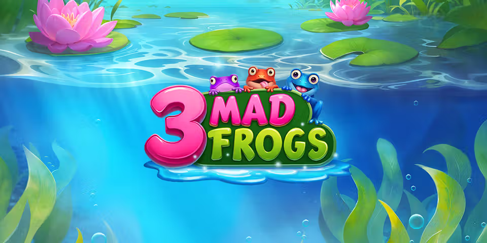 3 Mad Frogs by Iron Dog Studio, available for your casino platform