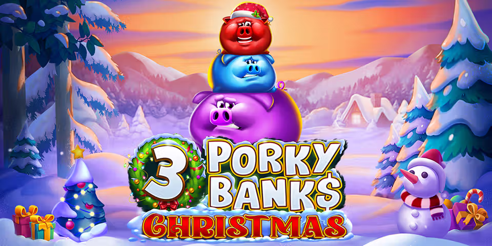 3 Porky Banks: Christmas Edition by Iron Dog Studio, available for your casino platform
