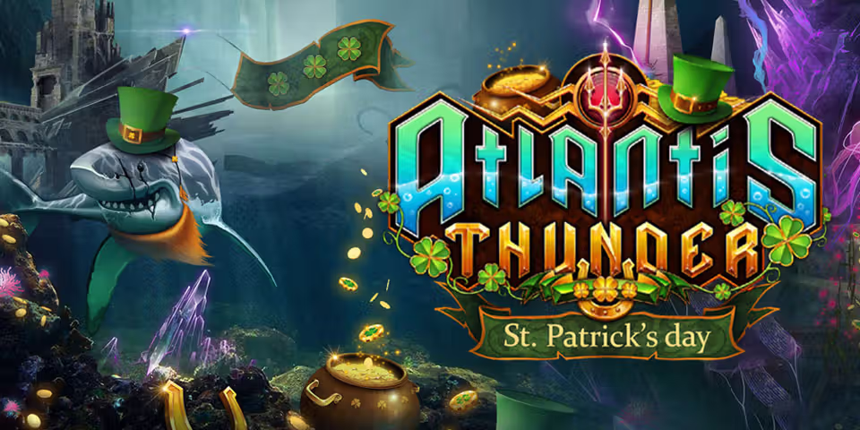 Atlantis Thunder St. Patrick's Day by Kalamba, available for your casino platform