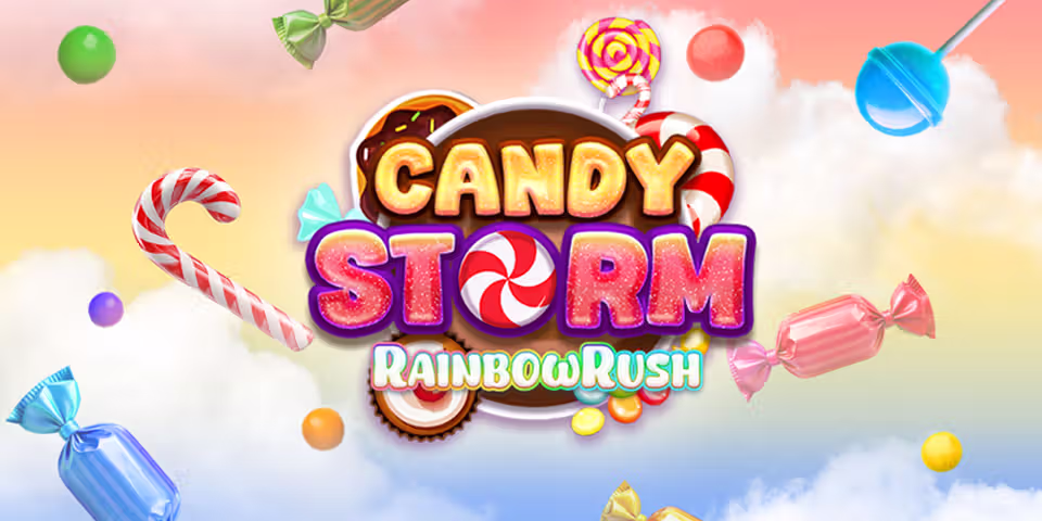 Candy Storm Rainbow Rush by Manna Play, available for your casino platform