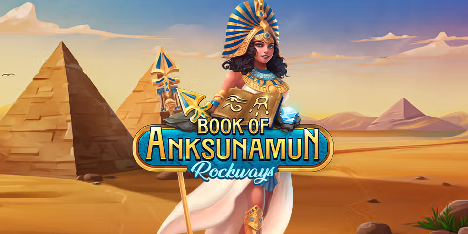 Book of Anksunamun Rockways by Mascot Gaming, available for your casino platform