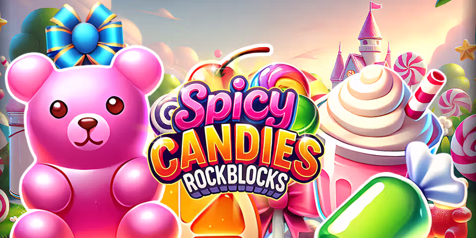 Spicy Candies Rockblocks by Mascot Gaming, available for your casino platform