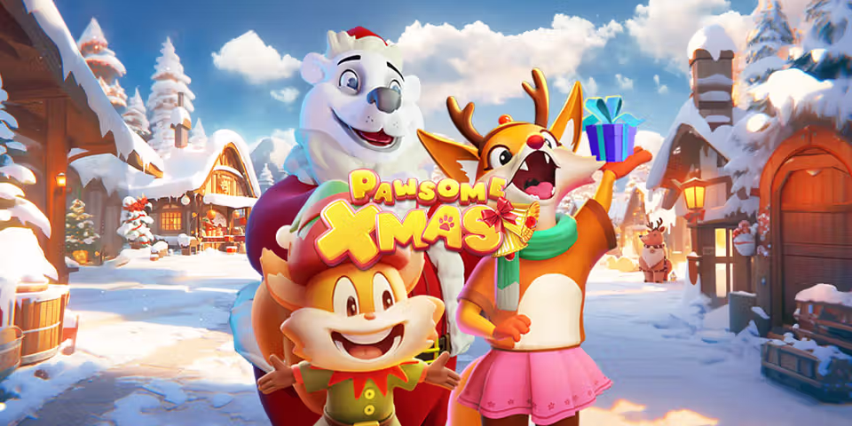 Pawsome Xmas by Naga Games, available for your casino platform