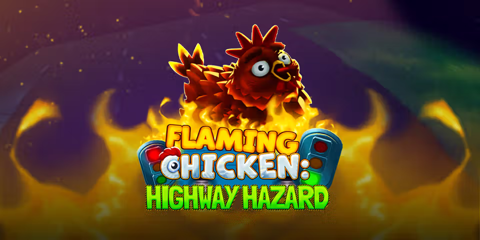 Flaming Chicken: Highway Hazard by Penguin King, available for your casino platform