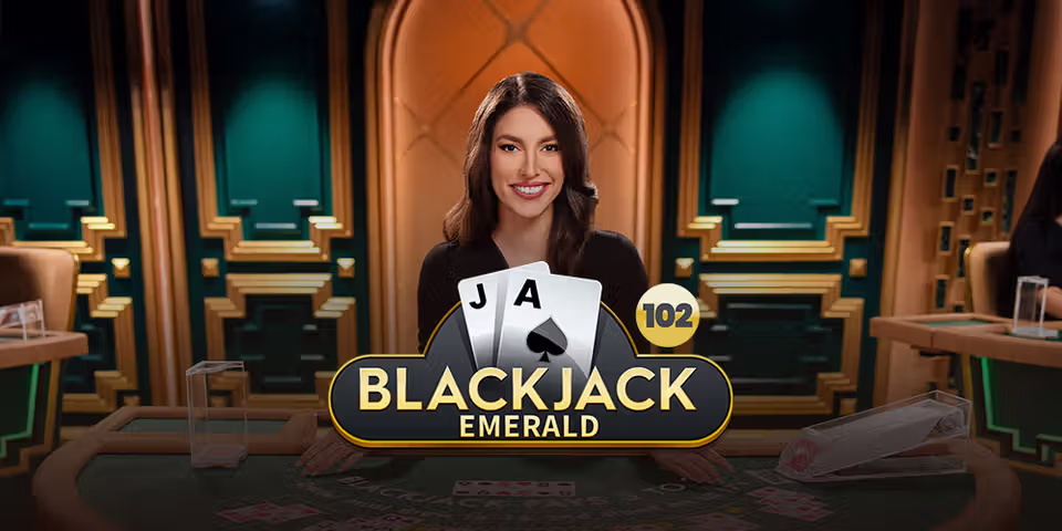 Blackjack 102 Emerald by Pragmatic Play Live, available for your casino platform