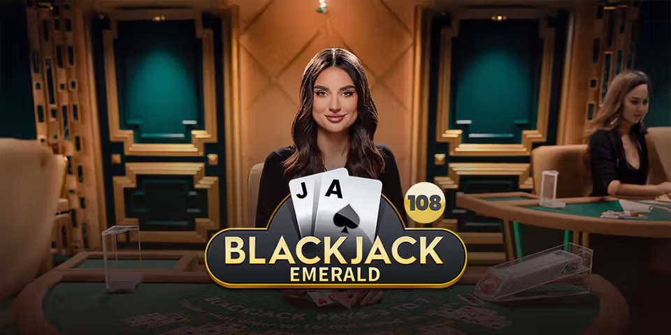 Blackjack 108 Emerald by Pragmatic Play Live, available for your casino platform