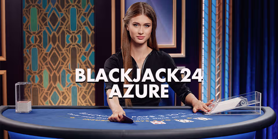 Blackjack 24 Azure by Pragmatic Play Live, available for your casino platform