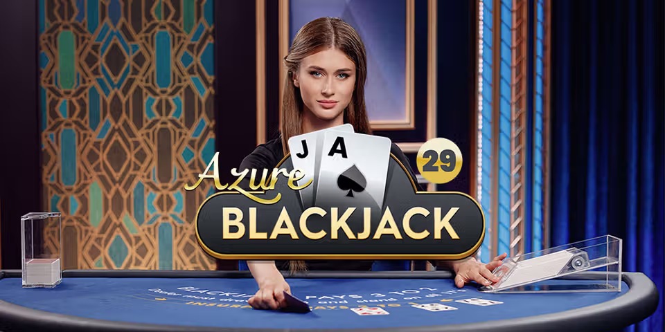 Blackjack 29 Azure by Pragmatic Play Live, available for your casino platform