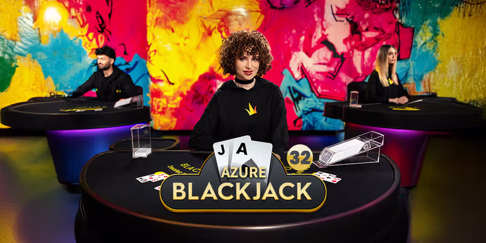 Blackjack 32 Azure by Pragmatic Play Live, available for your casino platform