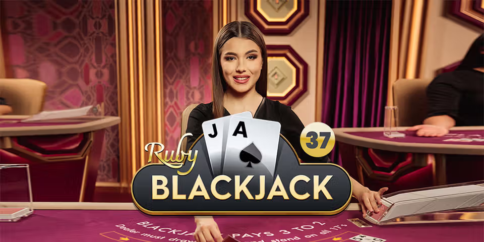 Blackjack 37 Ruby by Pragmatic Play Live, available for your casino platform