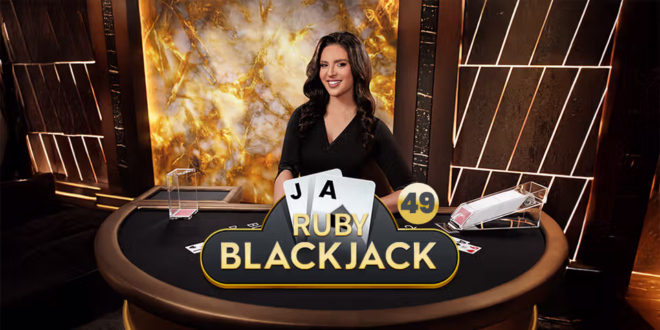Blackjack 49 Ruby by Pragmatic Play Live, available for your casino platform
