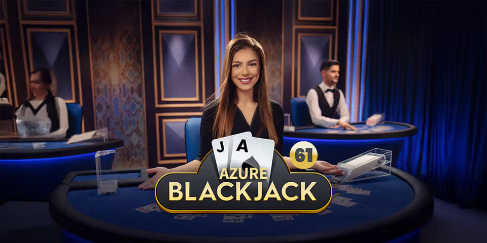 Blackjack 61 Azure by Pragmatic Play Live, available for your casino platform