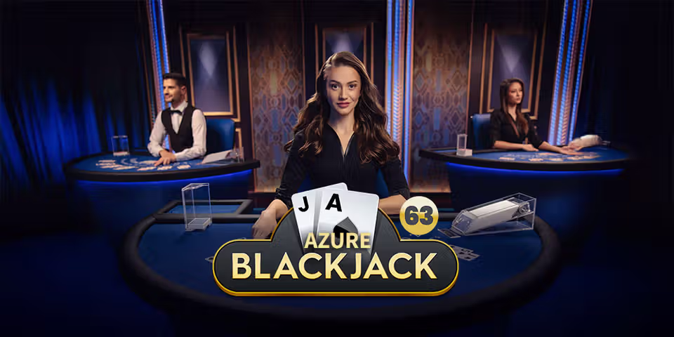 Blackjack 63 Azure by Pragmatic Play Live, available for your casino platform