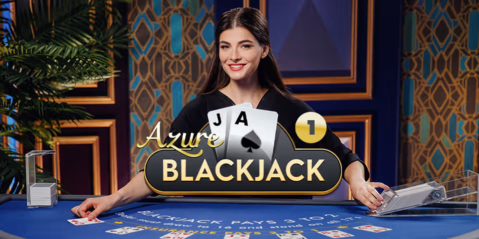 Blackjack 1 Azure by Pragmatic Play Live, available for your casino platform