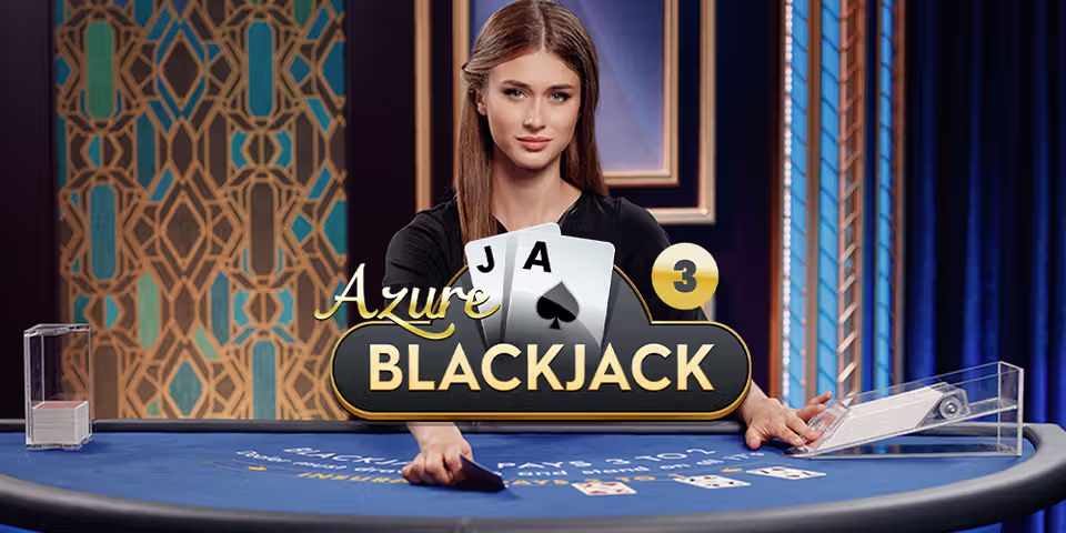 Blackjack 3 Azure by Pragmatic Play Live, available for your casino platform