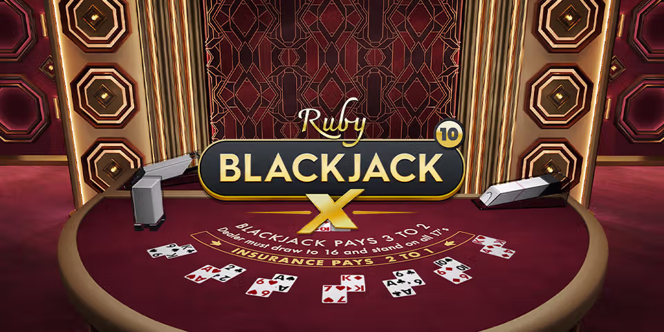 Blackjack X 10 Ruby by Pragmatic Play Live, available for your casino platform