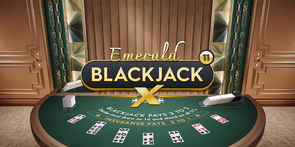 Blackjack X 11 Emerald by Pragmatic Play Live, available for your casino platform