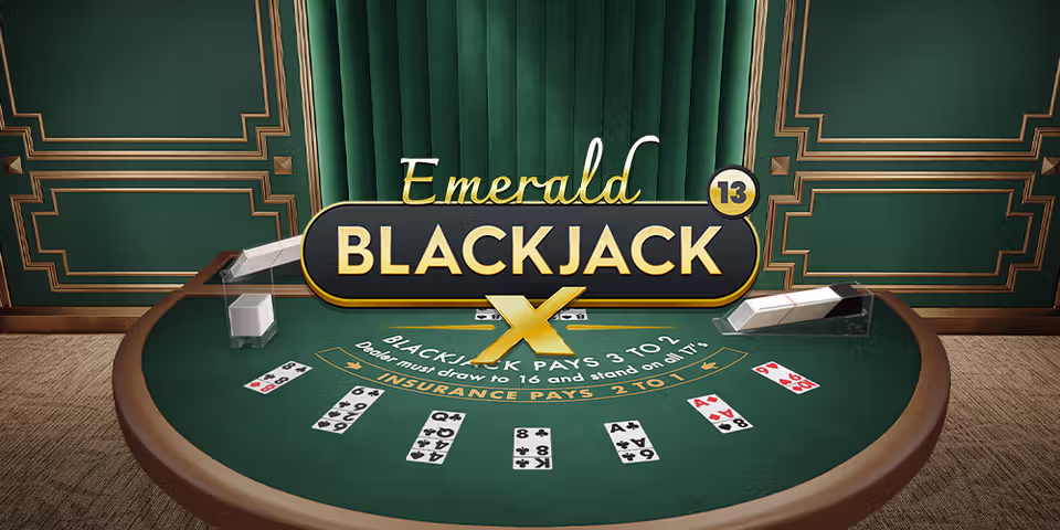 Blackjack X 13 Emerald by Pragmatic Play Live, available for your casino platform