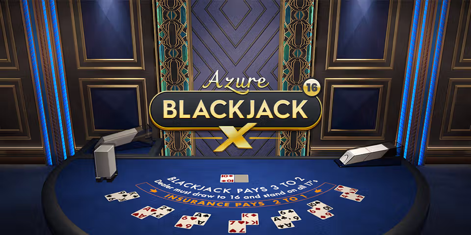 Blackjack X 16 Azure by Pragmatic Play Live, available for your casino platform