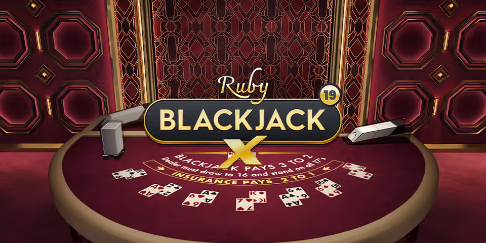 Blackjack X 19 Ruby by Pragmatic Play Live, available for your casino platform