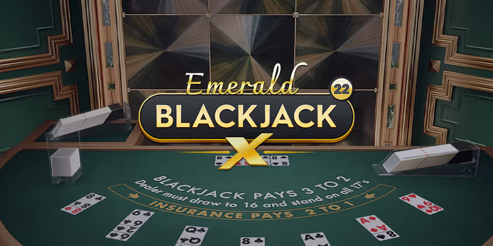 Blackjack X 22 Emerald by Pragmatic Play Live, available for your casino platform