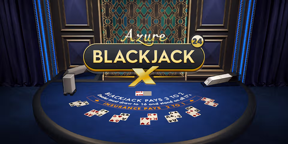 Blackjack X 24 Azure by Pragmatic Play Live, available for your casino platform
