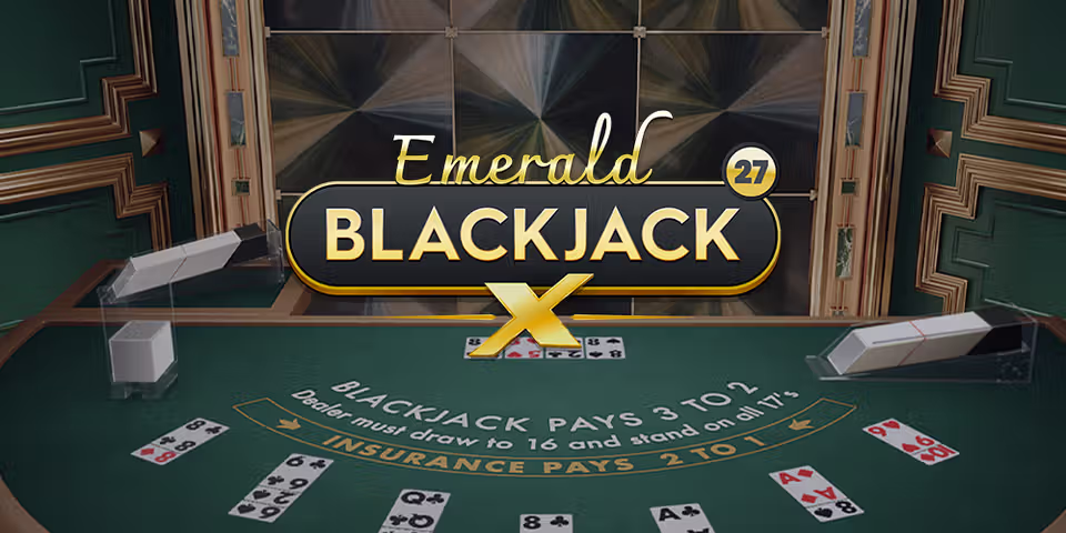 Blackjack X 27 Emerald by Pragmatic Play Live, available for your casino platform