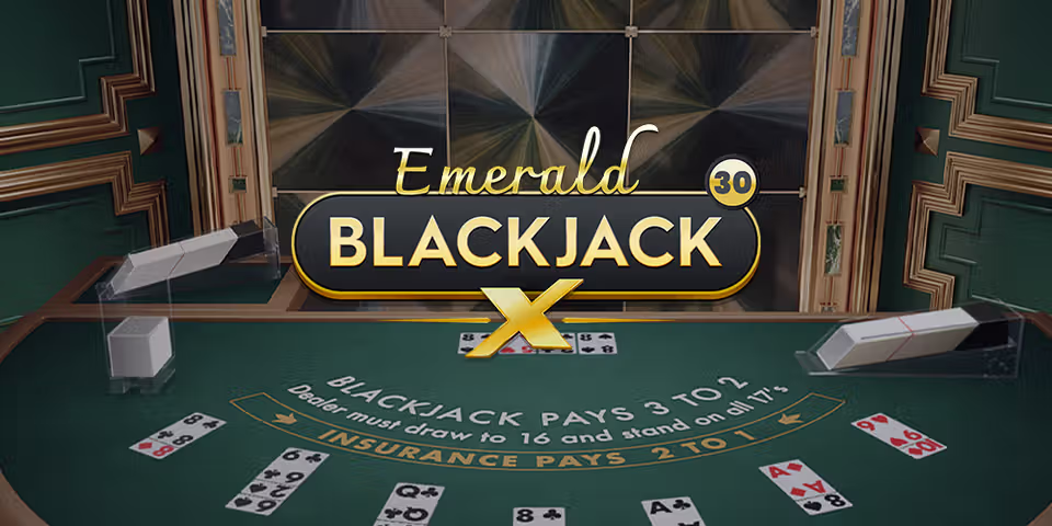 Blackjack X 30 Emerald by Pragmatic Play Live, available for your casino platform