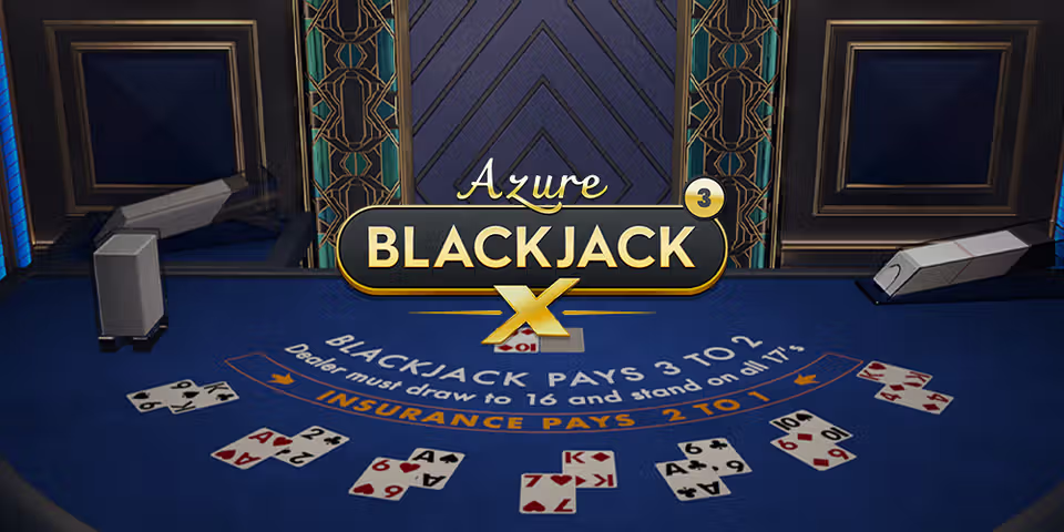 Blackjack X 3 Azure by Pragmatic Play Live, available for your casino platform